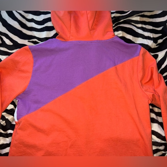 Volcom Zip French Terry Hoodie - Orange/Coral/White/Purple-Y2K/Skate Juniors XL - Picture 5 of 16